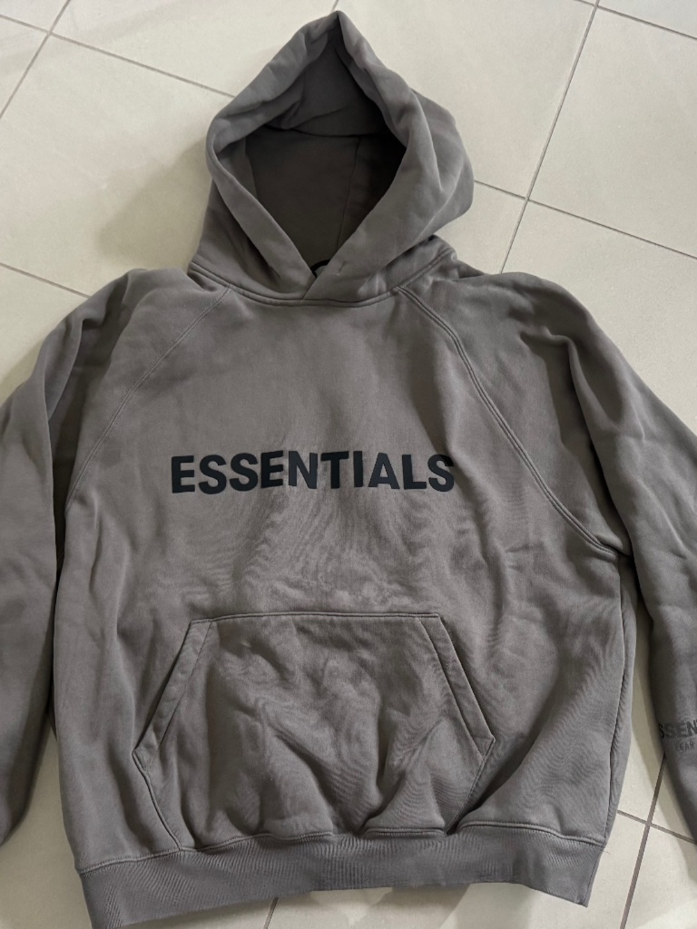 Fear of God Essentials Hoodie - light brown-size medium
